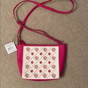 Vera Bradley Fuchsia Laser Cut Crossbody Purse